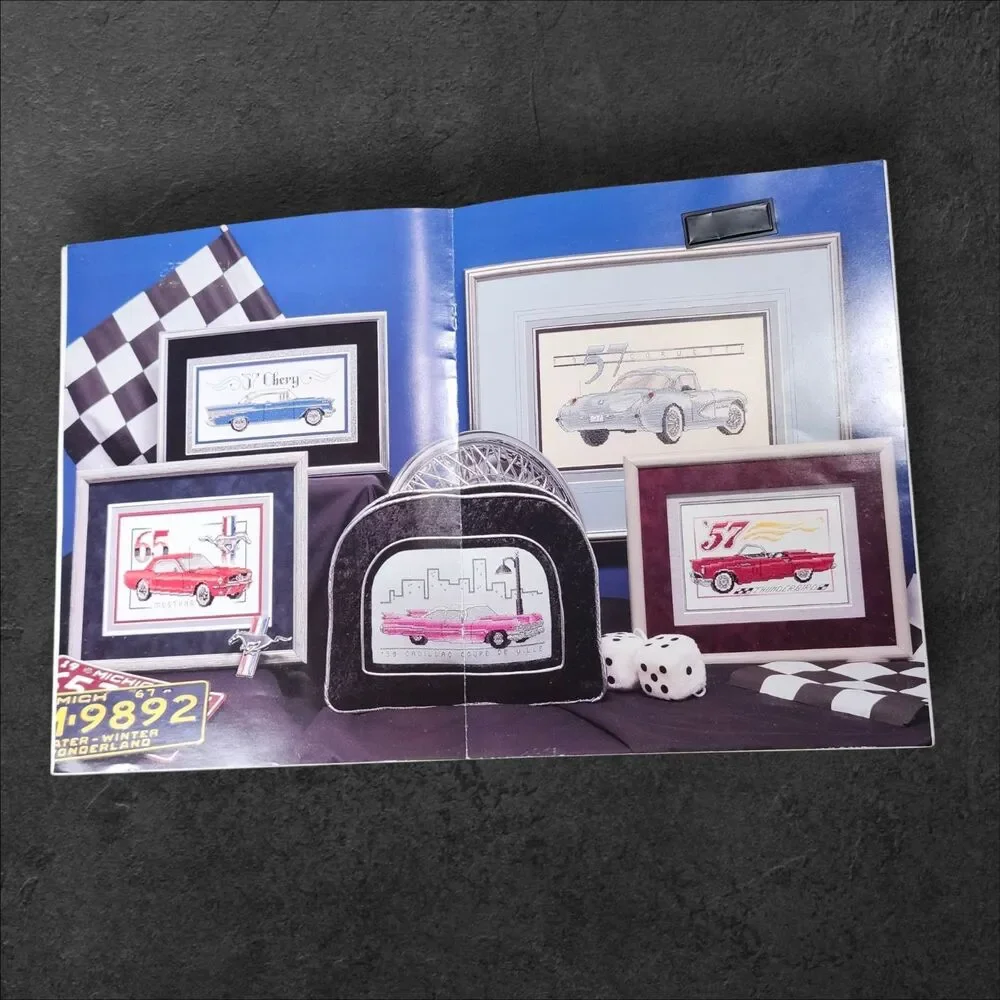 ​Stoney Creek Classic Autos Book 165 Cross Stitch Patterns Chevy Mustang Beetle